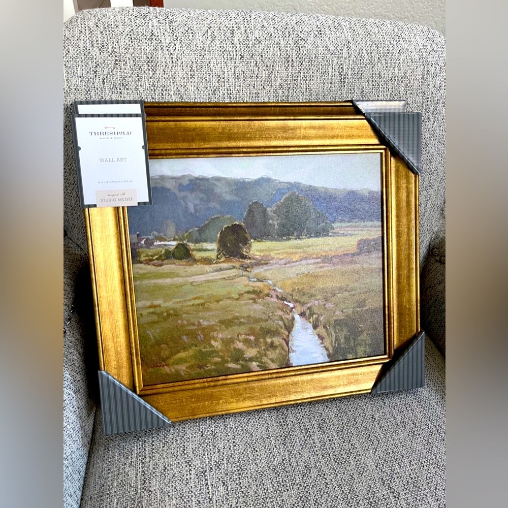 16" x 14" Summer Pasture Framed Wall Art Brass - designed with Studio McGee